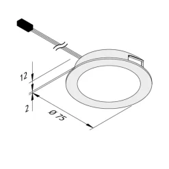Hera Dynamic FAR 68 integreret LED-møbellys 3 W CCT