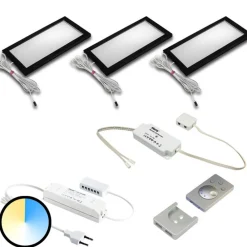 Hera Dynamic Sky LED-underskabslampe 3 stk., sort