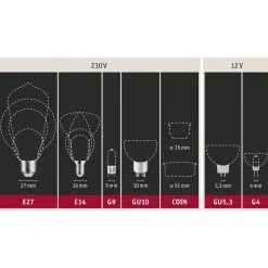 Paulmann E14 2,6 W 2.500K LED-kertepære, guld