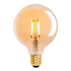 Näve Filament Pære>E27 4,1 W 310lm LED-globepære varmhvid guld 3 stk