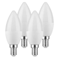 Müller-Licht Led Pærer>E14 LED-kertepære 5,5 W 2.700 K sæt 3+1 470lm mat