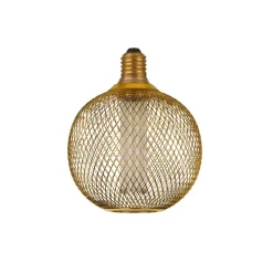 E27 LED-pære Mesh 3,4 W 3.000 K Ø12cm guld^Searchlight New
