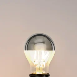 E27 3,5W topforspejlet LED-pære A60, 2700K sølv^Lucande Online