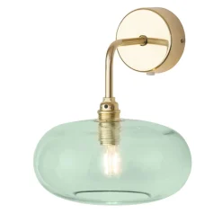 EBB & FLOW Væglamper>Horizon arm-væglampe guld/grøn Ø 21 cm