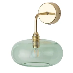 EBB & FLOW Væglamper>Horizon arm-væglampe guld/grøn Ø 21 cm