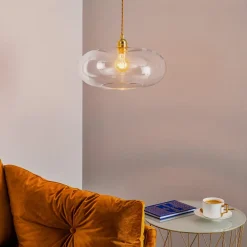 EBB & FLOW Pendellamper>Horizon glas-pendellampe, klar, Ø 36 cm