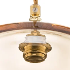 Horizon hængelampe, gul, røg Ø 21cm^EBB & FLOW Clearance