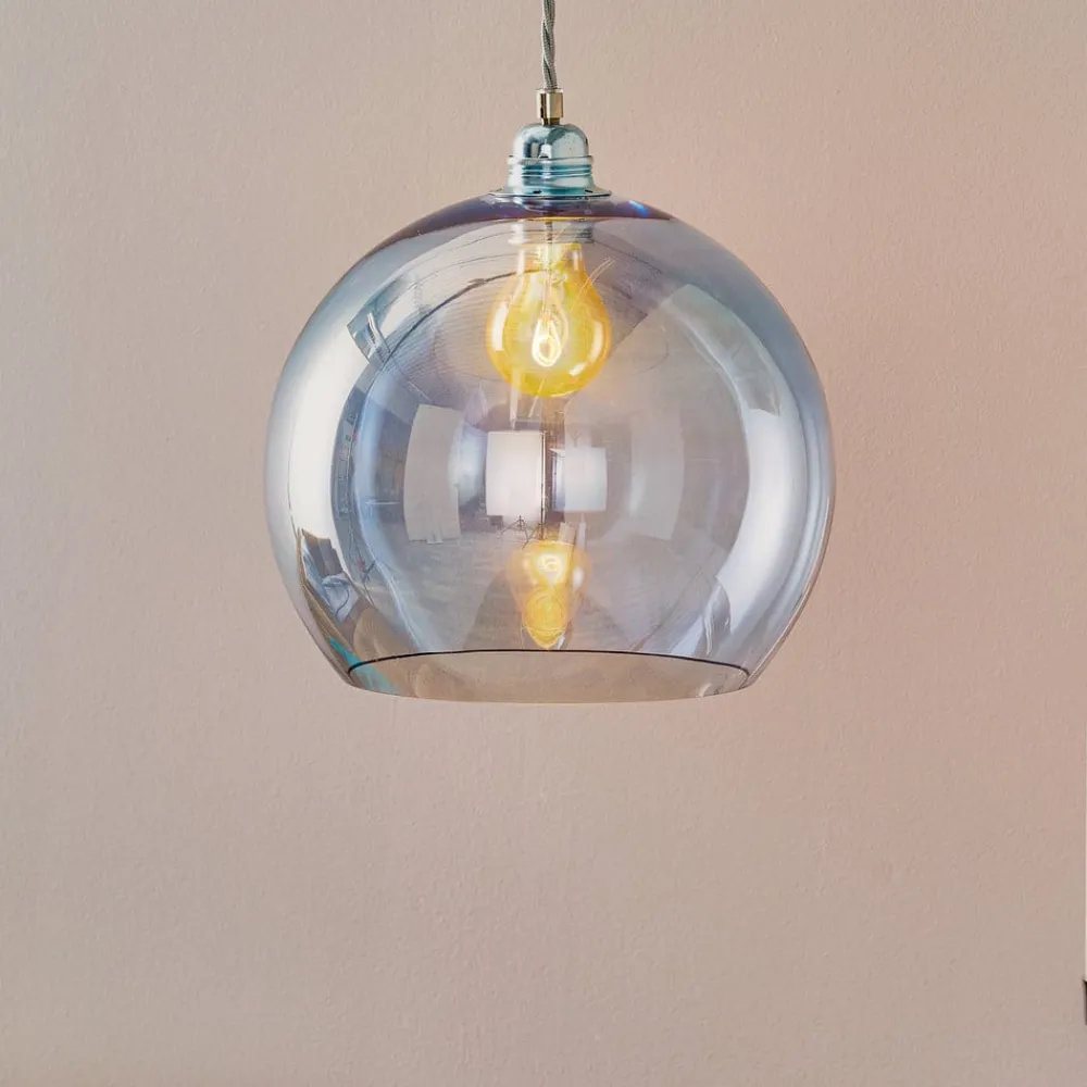 Rowan hængelampe blå-sølv Ø 28cm^EBB & FLOW Outlet