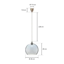 Rowan hængelampe blå-sølv Ø 28cm^EBB & FLOW Outlet