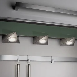 Trio Lighting Ecco LED-underskabsbelysning, sæt med 3, nikkel