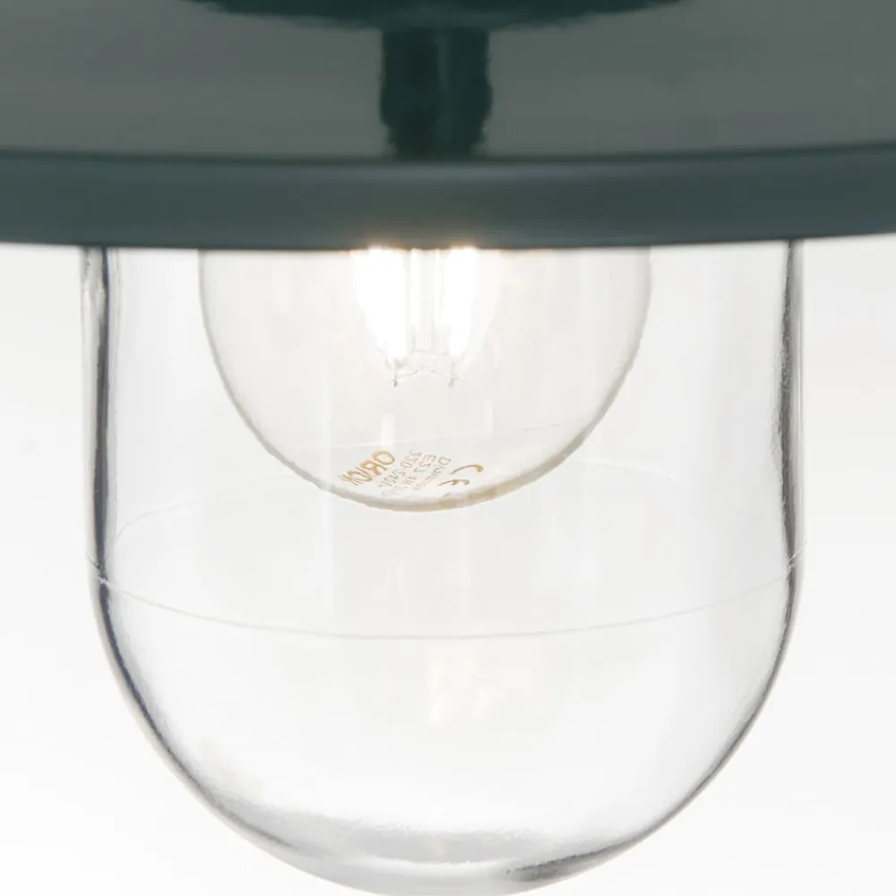 ORION Udendørs Pendellamper>Edward udendørs hængelampe, grøn, Ø 27,5 cm, aluminium/glas