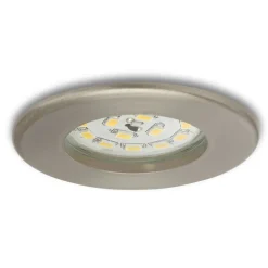 Briloner Loftlamper|Indbygningsspots>Effektivt Nikas IP44 LED-indbygningsspot, nikkel