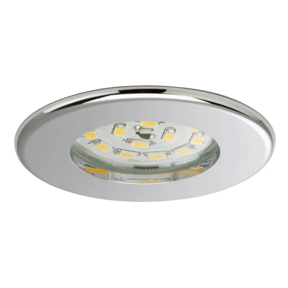 Effektivt Nikas IP44 LED-indbygningsspot, krom^Briloner Hot