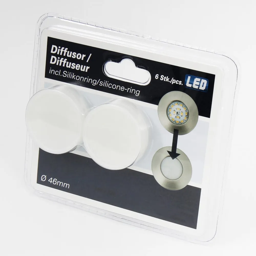 Effektivt Nikas IP44 LED-indbygningsspot, krom^Briloner Hot