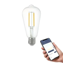 EGLO connect Dæmpbar Led-Pære|Filament Pære>E27 ST64 lampe 6W 806lm 4000K