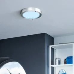 EGLO connect Fueva-C loftlampe rund 30 cm krom