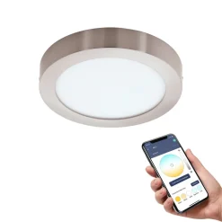 Fueva-Z loftslampe, Ø 21cm nikkel^EGLO connect Discount
