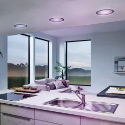 LED indbygningslampe Fueva-C, Ø 22,5 cm, nikkel^EGLO connect Discount