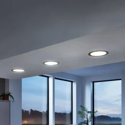 LED indbygningslampe Fueva-C, Ø 22,5 cm, nikkel^EGLO connect Discount