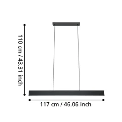 connect LED-hængelampe Andreas-Z, sort, stål^EGLO New