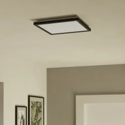 EGLO connect LED-loftlampe Rovito-Z, sort, 29 x 29 cm