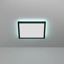 EGLO connect LED-loftlampe Rovito-Z, sort, 29 x 29 cm