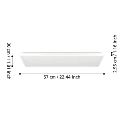 LED-loftlampe Rovito-Z, hvid, 57 x 30 cm^EGLO connect