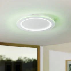 EGLO connect LED-loftlampe Padrogiano-Z, Ø 60 cm, hvid