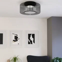 EGLO connect LED-loftlampe Ginestrone-Z, sort, aluminium