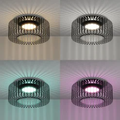 EGLO connect LED-loftlampe Ginestrone-Z, sort, aluminium