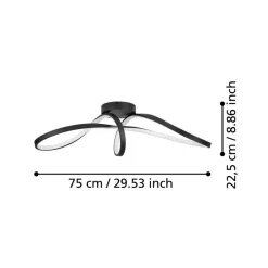 connect LED-loftlampe Calarossa-Z, sort, aluminium^EGLO Outlet