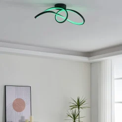 connect LED-loftlampe Calarossa-Z, sort, aluminium^EGLO Outlet