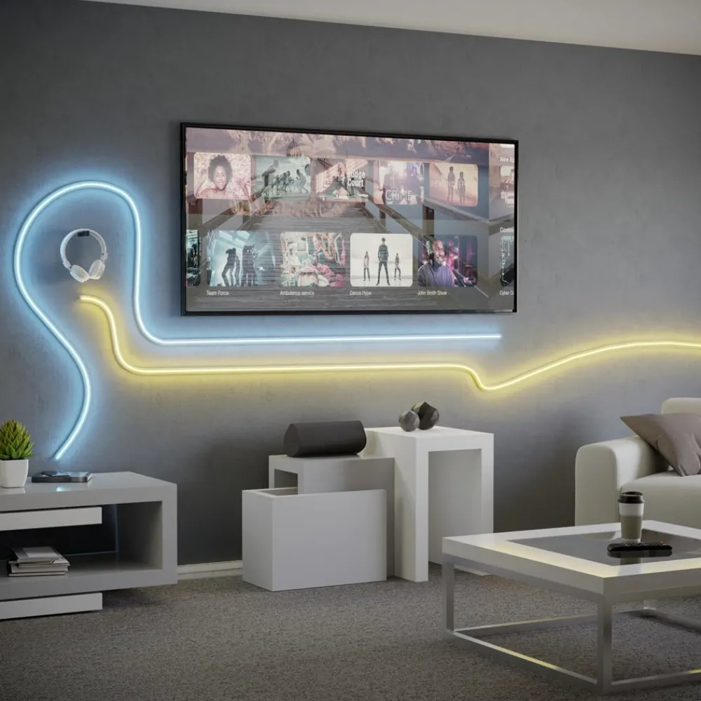 LED-Strip Neon Stripe-Z, 5 M., RGB, CCT, hvid^EGLO connect New