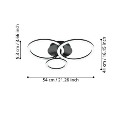 EGLO connect Parrapos-Z LED-loftlampe, 3 lyskilder