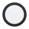 EGLO connect Smart LED-indbygningslampe Fueva 6-Z, sort, Ø16cm