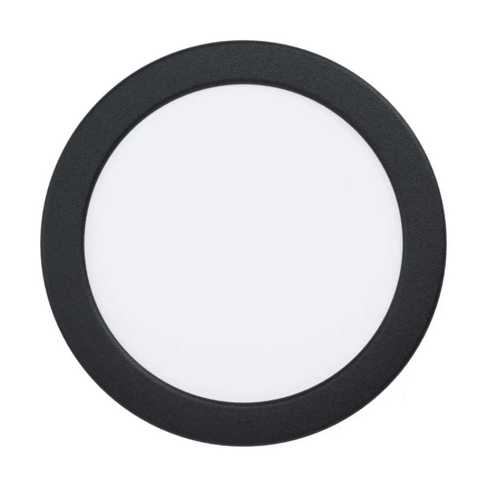 EGLO connect Smart LED-indbygningslampe Fueva 6-Z, sort, Ø16cm