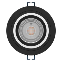 EGLO connect Indbygningsspots>Smart LED-lampe Carosso-Z, Ø 9 cm, sort