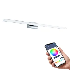 EGLO connect Smart LED-spejllampe Tabiano-Z, 90,5 cm, krom