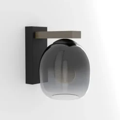 EGLO Filago væglampe af røgglas, 1 lyskilde