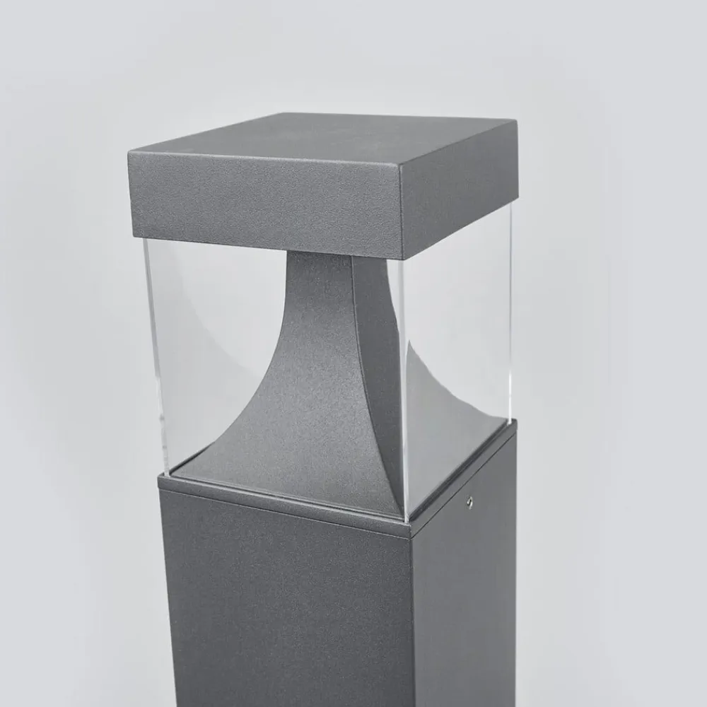 Lucande Gadebelysning>Egon LED pullert med kantet lampekrop