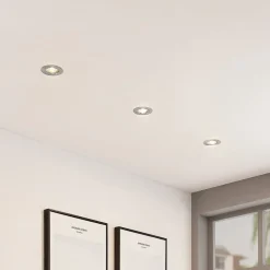 Dakarra indbygnings-downlight, 10, GU10 nikkel^ELC