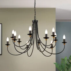 ORION Elegant GARDA lysekrone herregårdsstil og tolv lys