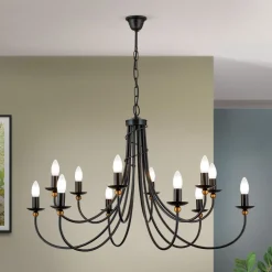 ORION Elegant GARDA lysekrone herregårdsstil og tolv lys