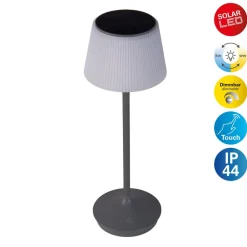 Emmi LED-bordlampe, solcelle, CCT, opladelig, grå^Näve Best
