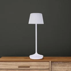 Näve Solcellelamper>Emmi LED-bordlampe, solcelle, CCT, opladelig, hvid