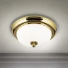 ORION Loftlamper>Empire loftlampe, Ø 26,5 cm, guld, matteret opalglas