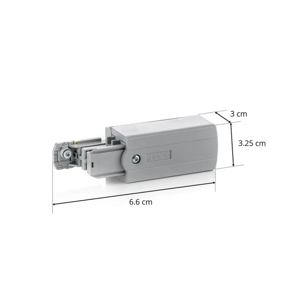 Endetilslutning højre til Noa strømskinne, grå^GLOBAL Clearance