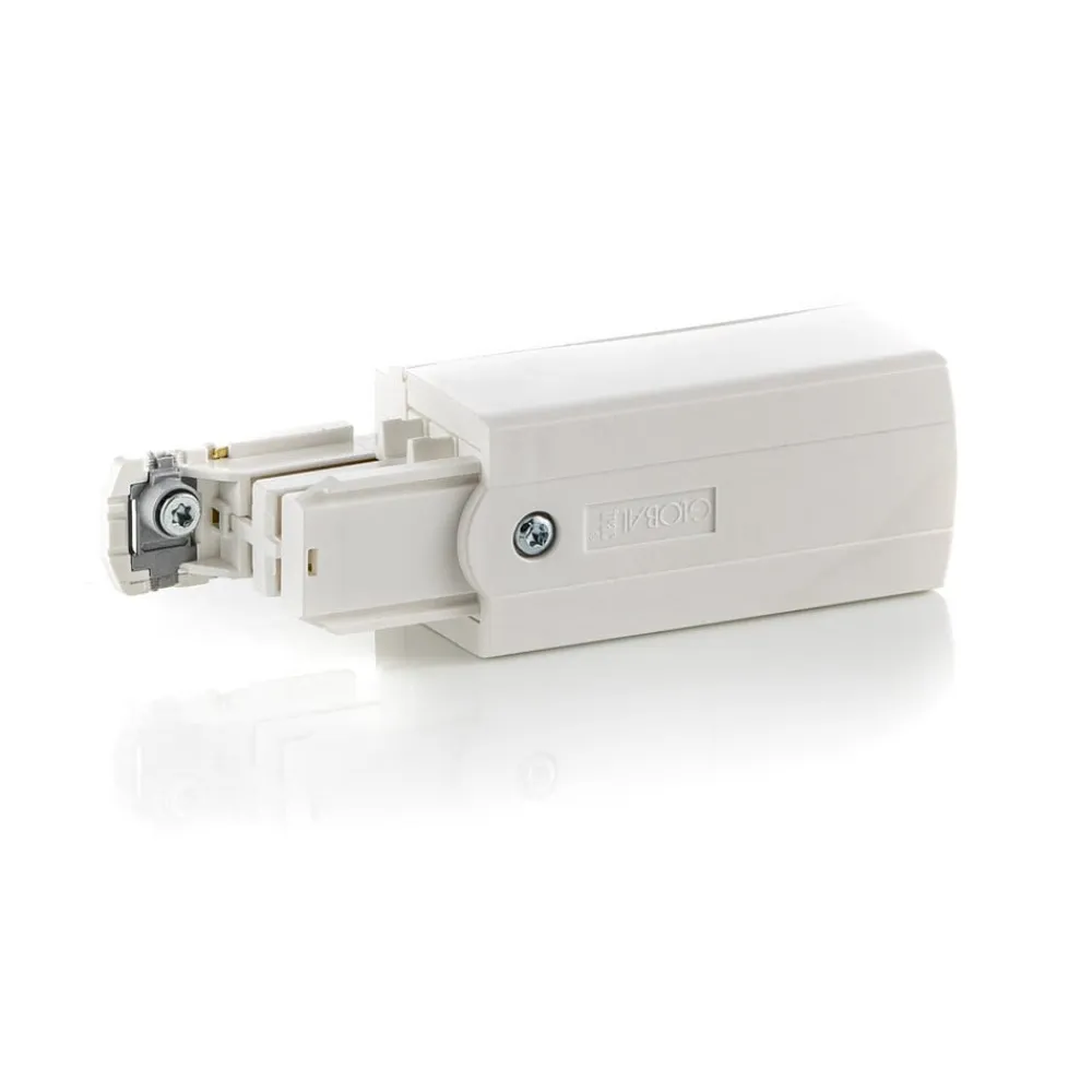 GLOBAL Endetilslutning højre til Noa strømskinne, hvid