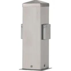 G & L Handels GmbH Stikkontaktsøjler>Energisøjle 400166 i stål med 2 stikkontakter