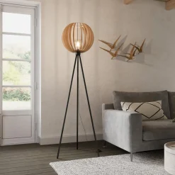 Envostar Gulvlamper|Gulvlamper>Clay gulvlampe, metal/birketræ